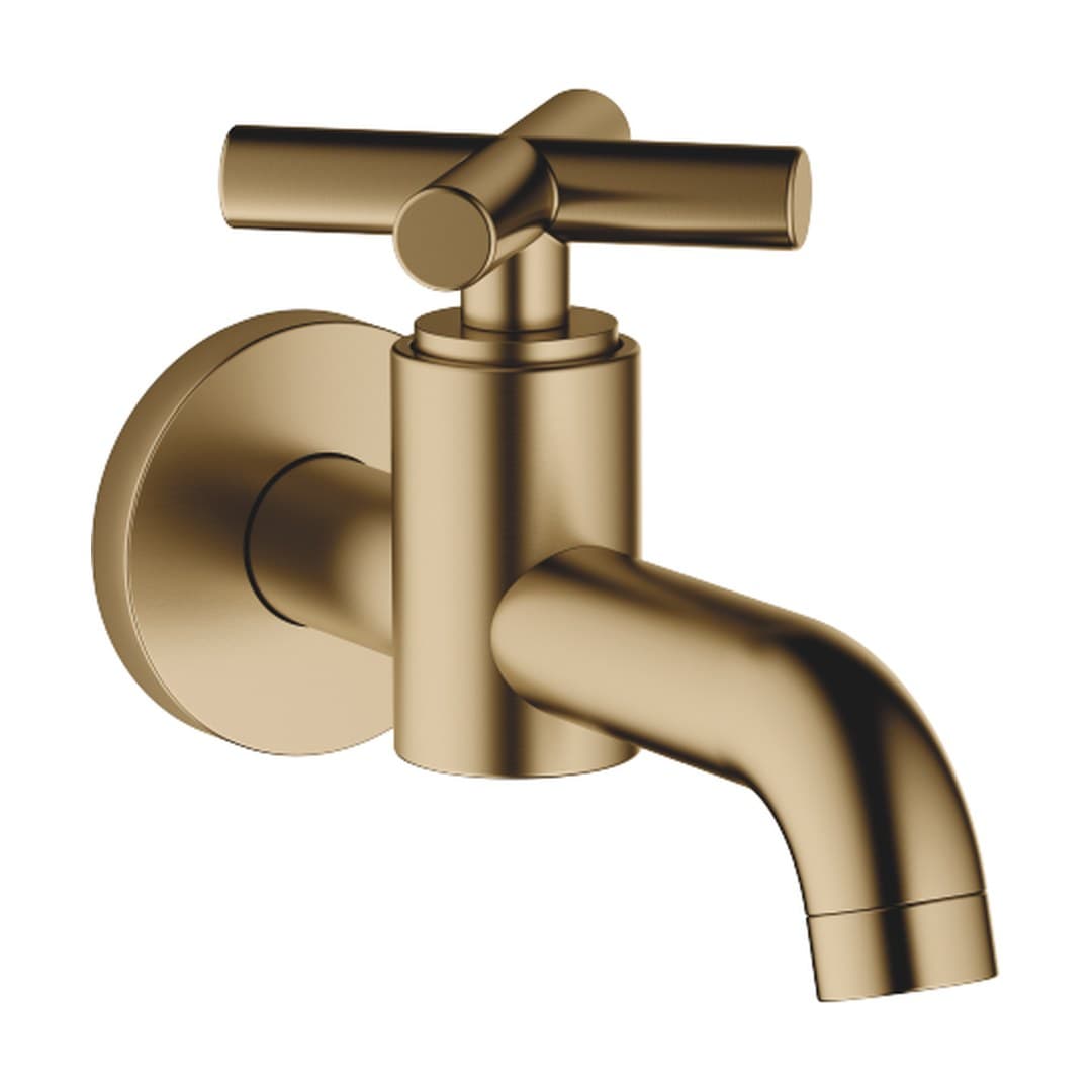 Dornbracht Tara – Μπαταρία Νιπτήρα Τοίχου – Wall-mounted valve cold water without pop-up waste – Brushed Dark Brass (PVD) (30010892-39)