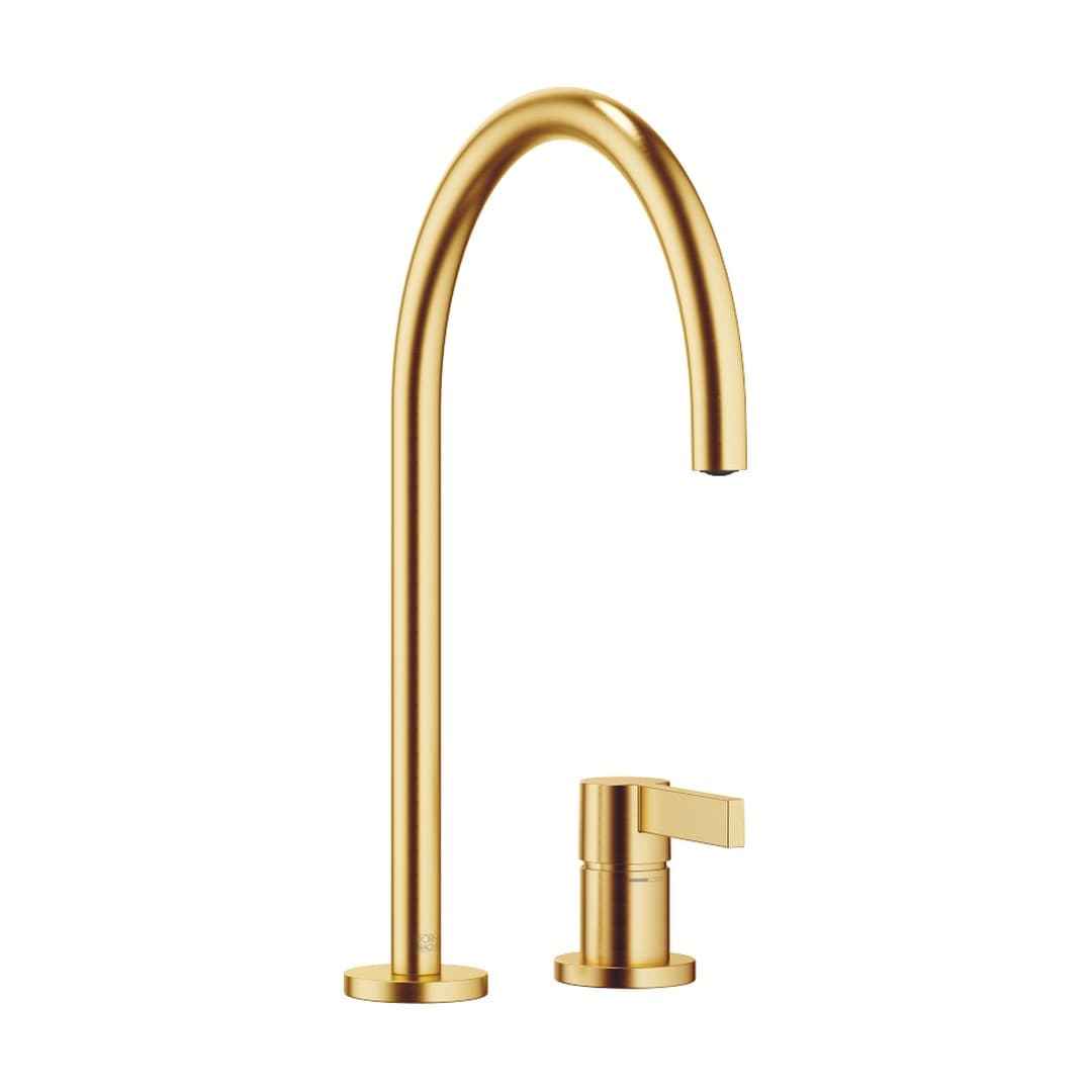 Dornbracht Tara Ultra – Μπαταρία Κουζίνας – Two-hole mixer with individual rosettes – Brushed Durabrass (23kt Gold) (32815875-28)