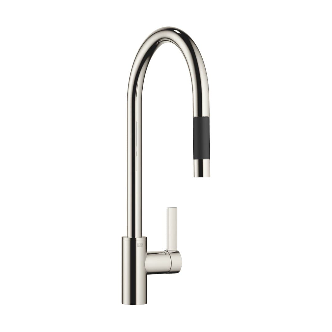 Dornbracht Tara Ultra – Μπαταρία Κουζίνας – Single-lever mixer Pull-down with spray function – Platinum (33870875-08)