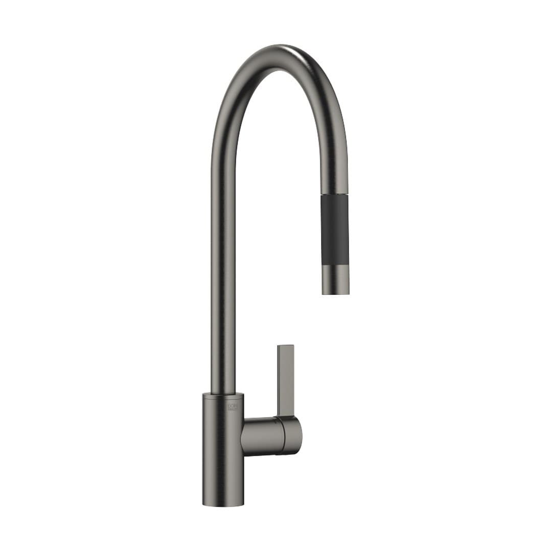 Dornbracht Tara Ultra – Μπαταρία Κουζίνας – Single-lever mixer Pull-down with spray function – Brushed Dark Platinum (33870875-99)