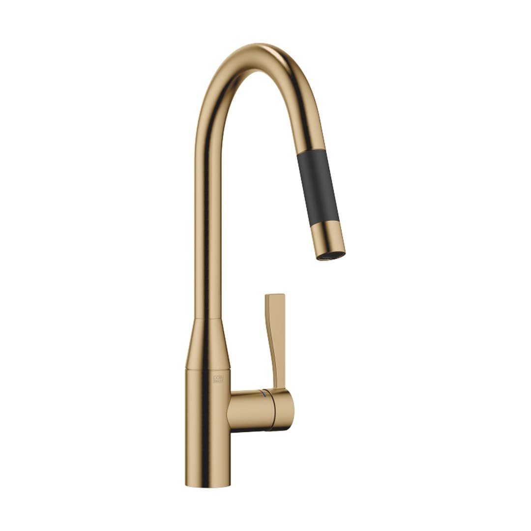 Dornbracht Sync – Μπαταρία Κουζίνας – Single-lever mixer Pull-down with spray function – Brushed Dark Brass (PVD) (33870895-39)
