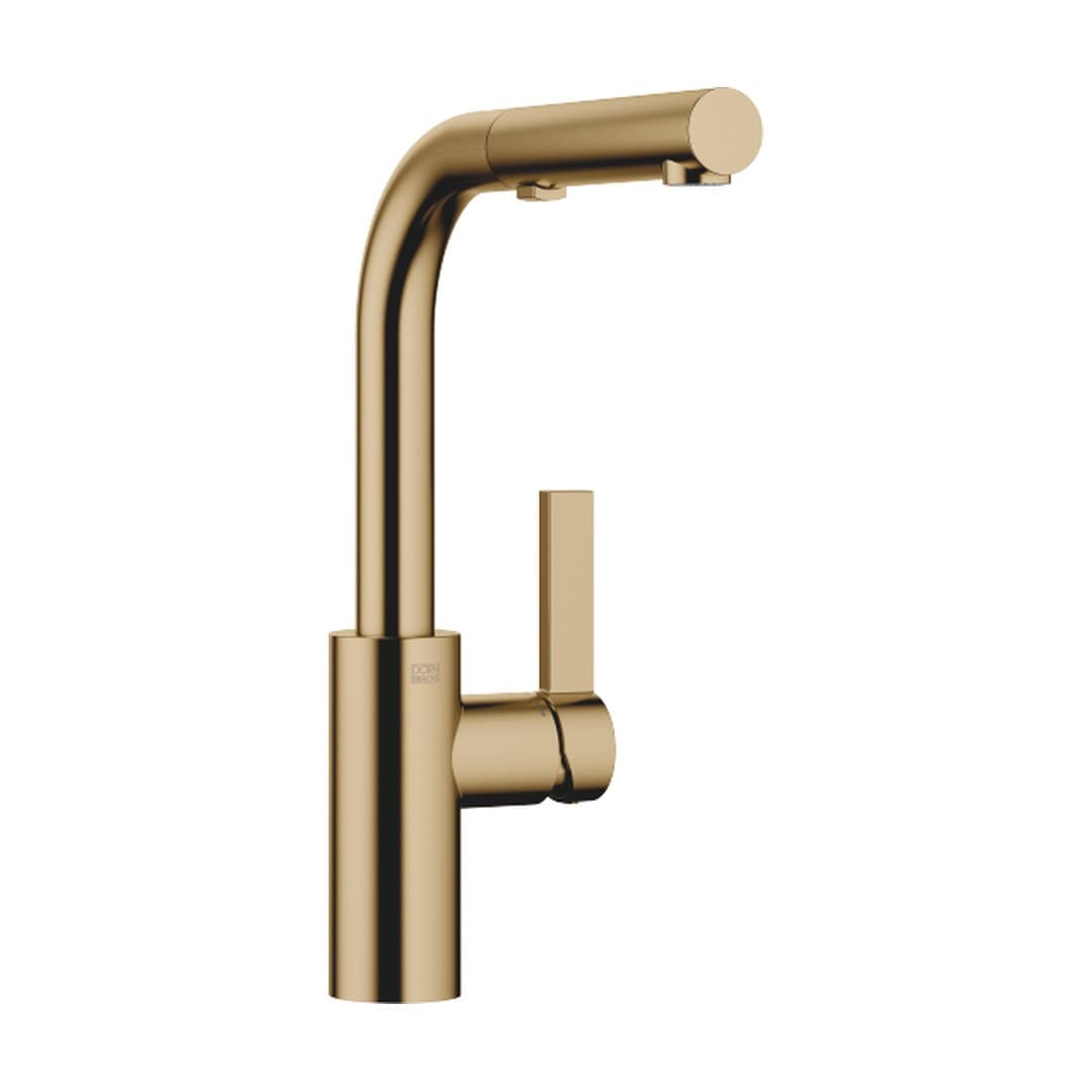 Dornbracht Elio – Μπαταρία Κουζίνας – Single-lever mixer Pull-out with spray function – Brushed Dark Brass (PVD) (33871790-39)