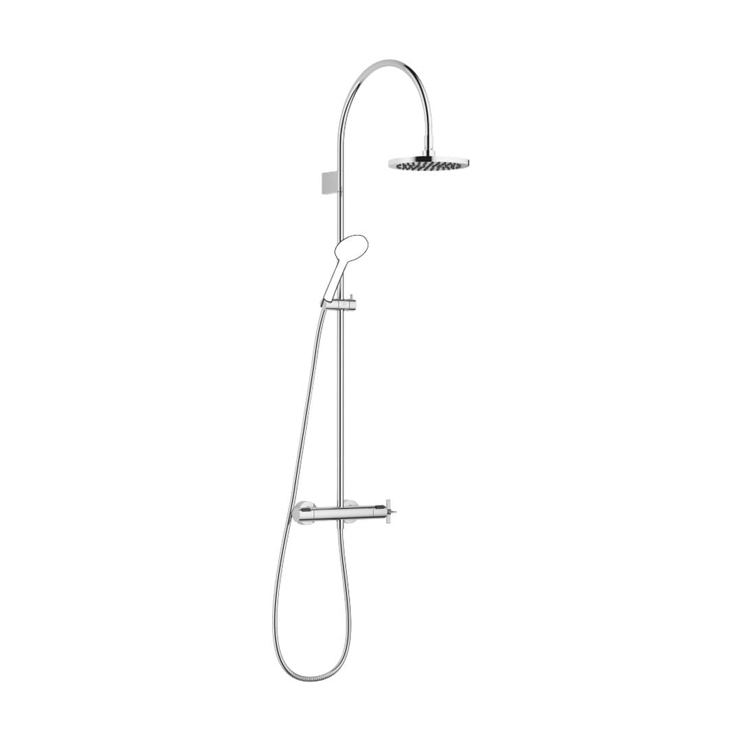 Dornbracht VAIA – Σύστημα Ντους – Showerpipe with shower thermostat without hand shower FlowReduce 220 mm – Chrome (34464809-00)