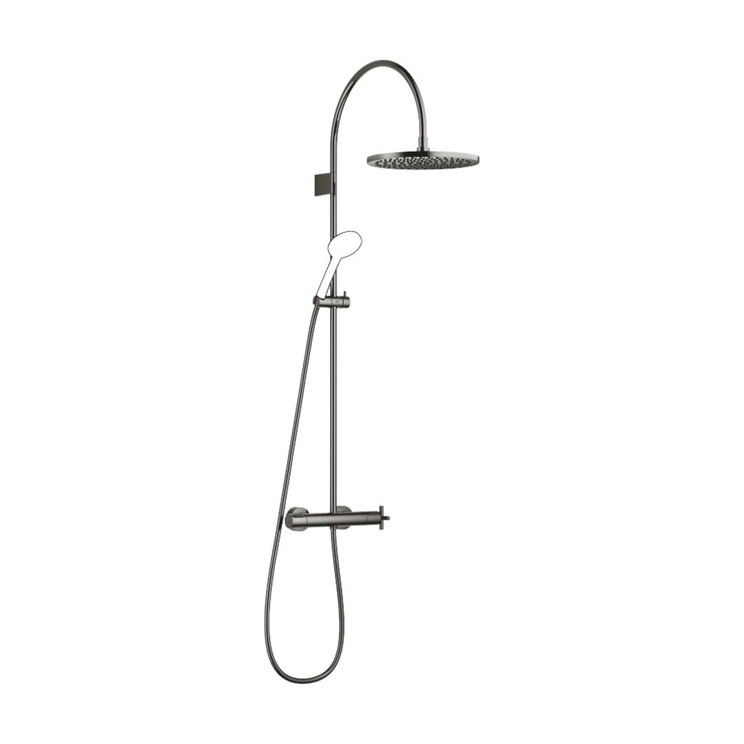 Dornbracht Tara – Σύστημα Ντους – Showerpipe with shower thermostat without hand shower 300 mm – Dark Chrome (34465892-19)
