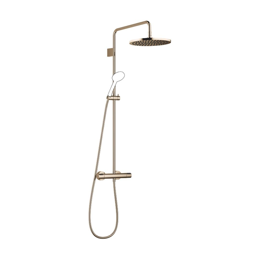 Dornbracht – Σύστημα Ντους – Showerpipe with shower thermostat without hand shower 300 mm – Light Gold (PVD) (34465979-26)