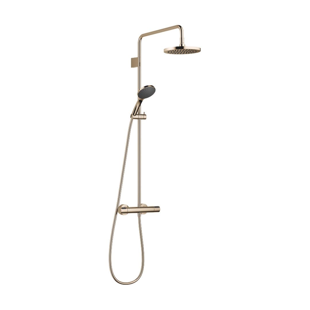 Dornbracht – Σύστημα Ντους – Showerpipe with shower thermostat with hand shower set 220 mm – Light Gold (PVD) (34467979-26)
