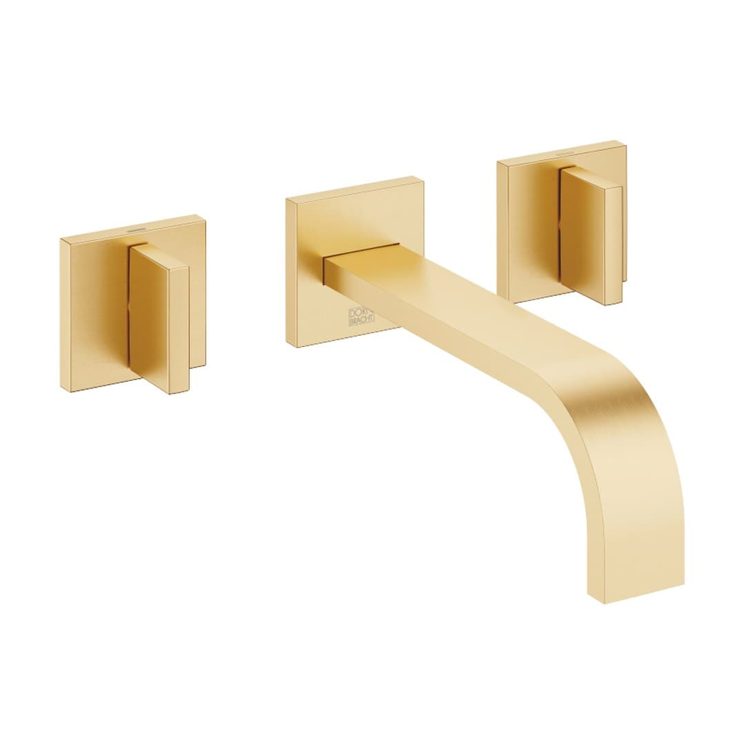 Dornbracht MEM – Μπαταρία Νιπτήρα Τοίχου – Wall-mounted basin mixer without pop-up waste – Brushed Durabrass (23kt Gold) (36712782-28)