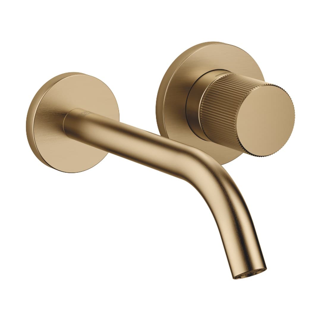 Dornbracht Meta – Μπαταρία Νιπτήρα Τοίχου – META PURE Wall-mounted single-lever basin mixer without pop-up waste – Brushed Dark Brass (PVD) (36860664-39)