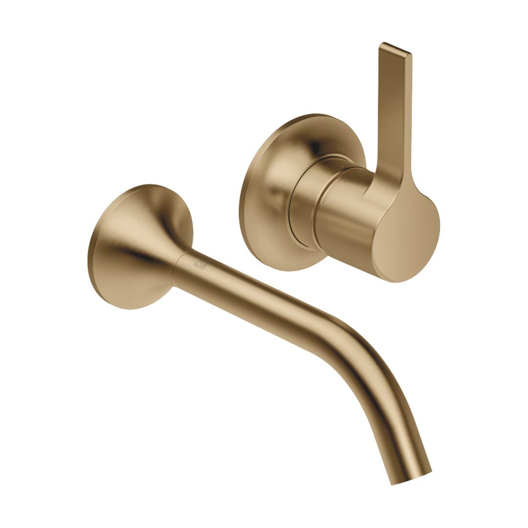 Dornbracht VAIA – Μπαταρία Νιπτήρα Τοίχου – Wall-mounted single-lever basin mixer without pop-up waste – Brushed Dark Brass (PVD) (36860809-39)