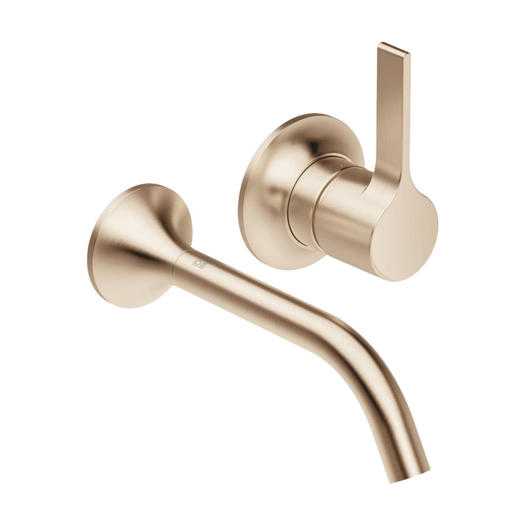 Dornbracht VAIA – Μπαταρία Νιπτήρα Τοίχου – Wall-mounted single-lever basin mixer without pop-up waste – Brushed Champagne (22kt Gold) (36860809-46)