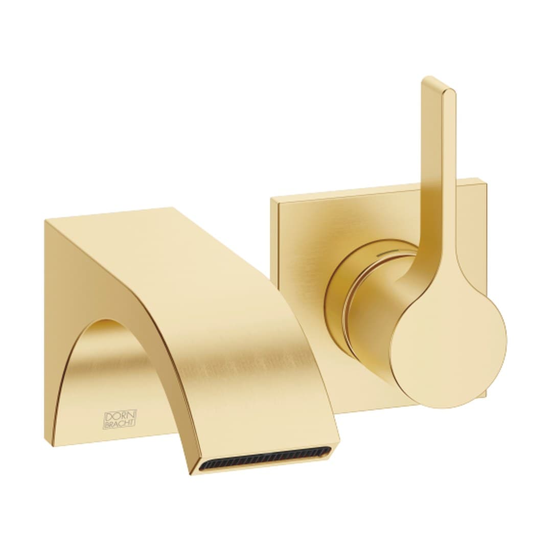 Dornbracht CYO – Μπαταρία Νιπτήρα Τοίχου – Wall-mounted single-lever basin mixer without pop-up waste – Brushed Durabrass (23kt Gold) (36860811-28)