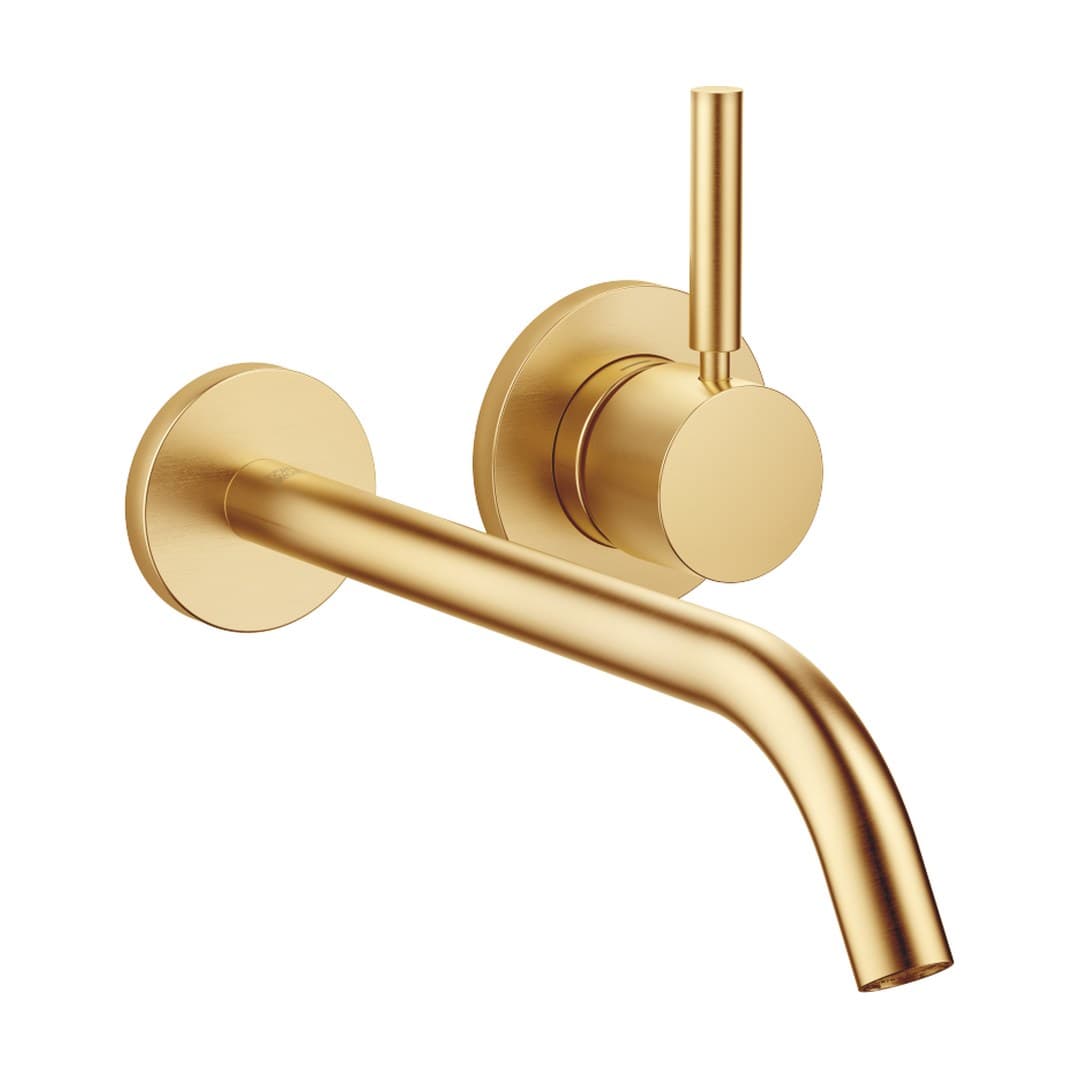 Dornbracht Meta – Μπαταρία Νιπτήρα Τοίχου – Wall-mounted single-lever basin mixer without pop-up waste – Brushed Gold (PVD) (36861660-37)