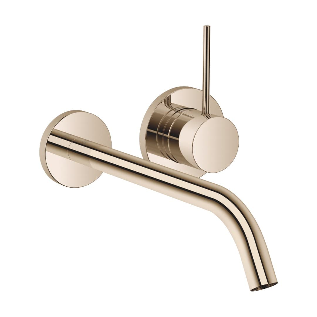 Dornbracht Meta – Μπαταρία Νιπτήρα Τοίχου – META SLIM Wall-mounted single-lever basin mixer without pop-up waste – Light Gold (PVD) (36861662-26)