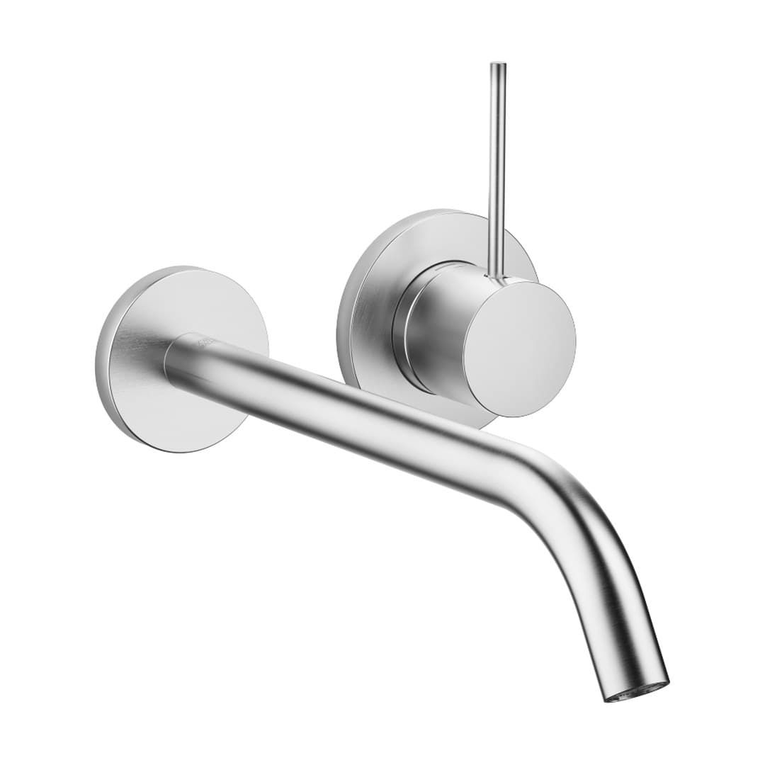 Dornbracht Meta – Μπαταρία Νιπτήρα Τοίχου – META SLIM Wall-mounted single-lever basin mixer without pop-up waste – Brushed Chrome (36861662-93)