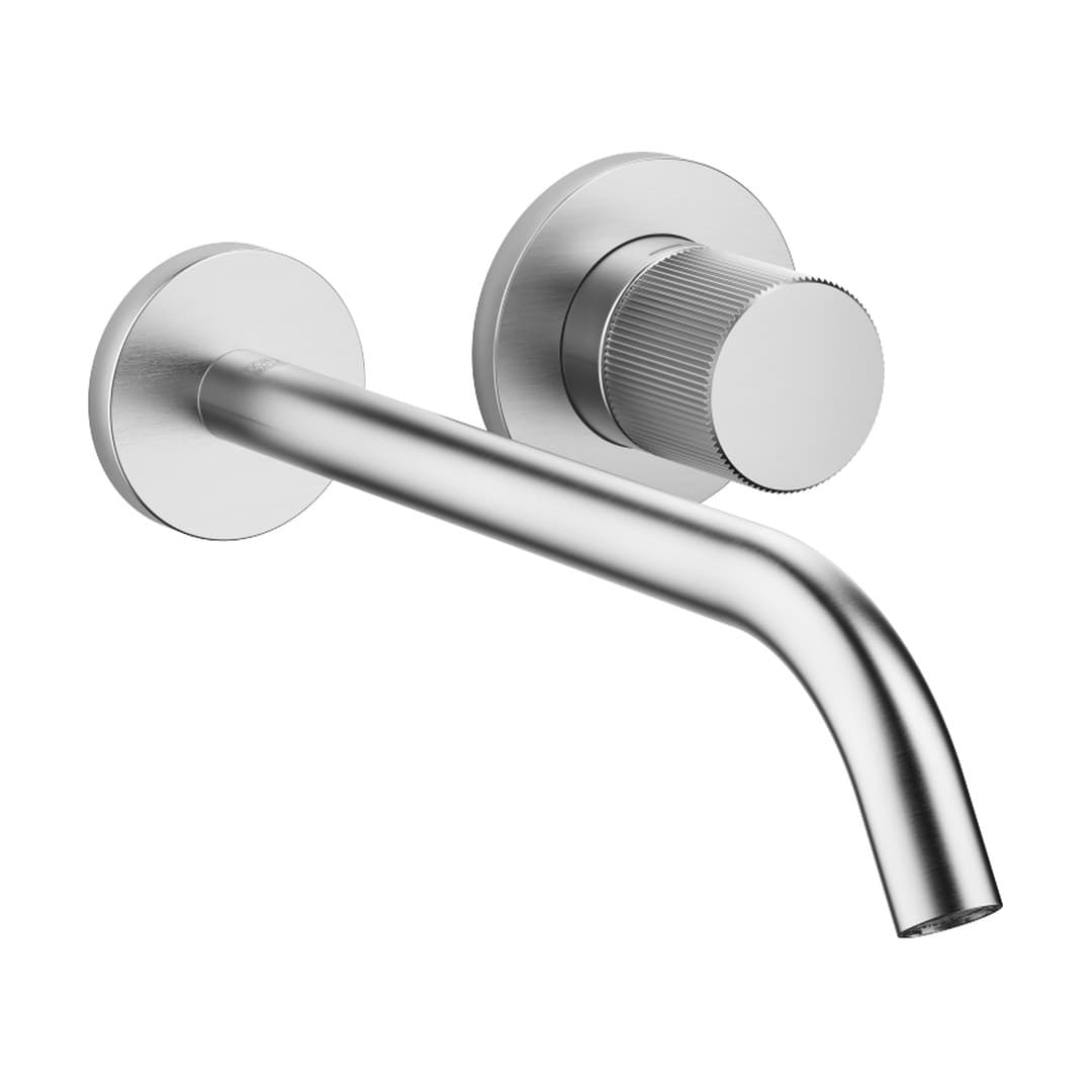 Dornbracht Meta – Μπαταρία Νιπτήρα Τοίχου – META PURE Wall-mounted single-lever basin mixer without pop-up waste – Brushed Chrome (36861664-93)