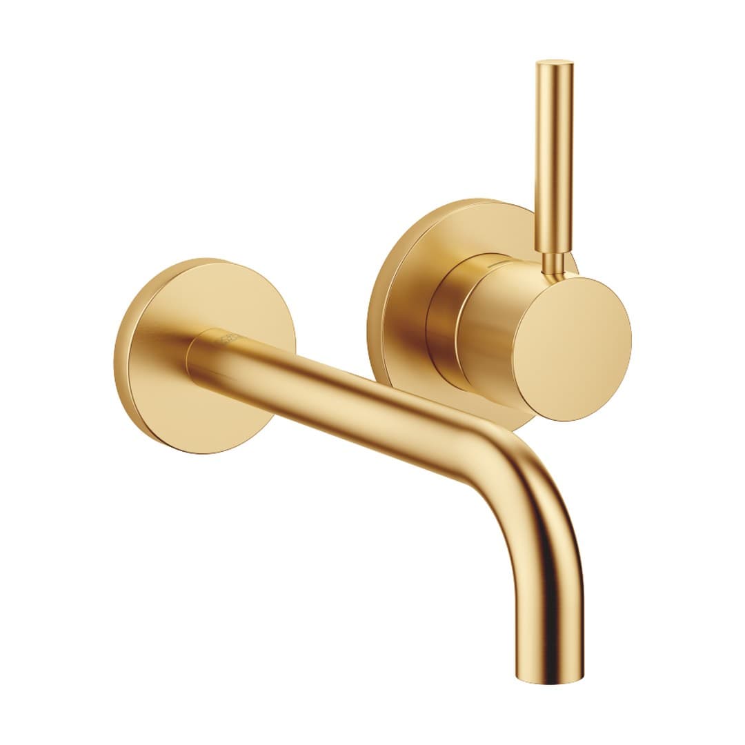 Dornbracht Meta – Μπαταρία Νιπτήρα Τοίχου – Wall-mounted single-lever basin mixer with individual rosettes – Brushed Gold (PVD) (36862660-37)