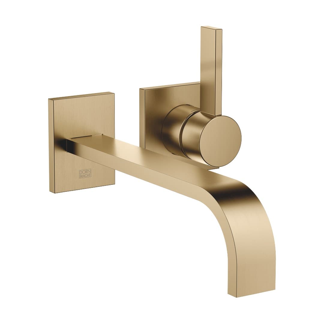 Dornbracht MEM – Μπαταρία Νιπτήρα Τοίχου – Wall-mounted single-lever basin mixer without pop-up waste – Brushed Dark Brass (PVD) (36862782-39)