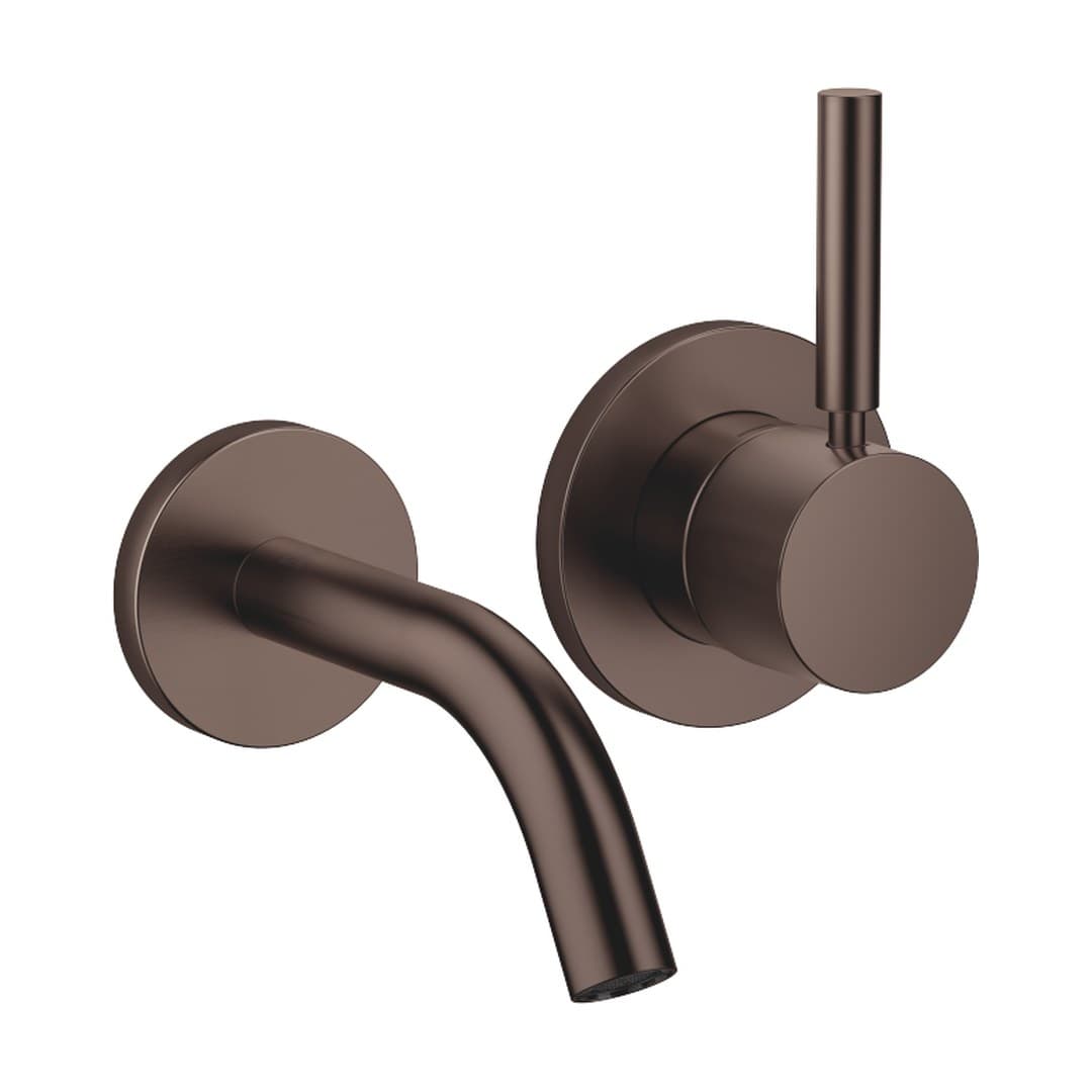 Dornbracht Meta – Μπαταρία Νιπτήρα Τοίχου – Wall-mounted single-lever basin mixer without pop-up waste – Brushed Dark Bronze (PVD) (36867660-43)