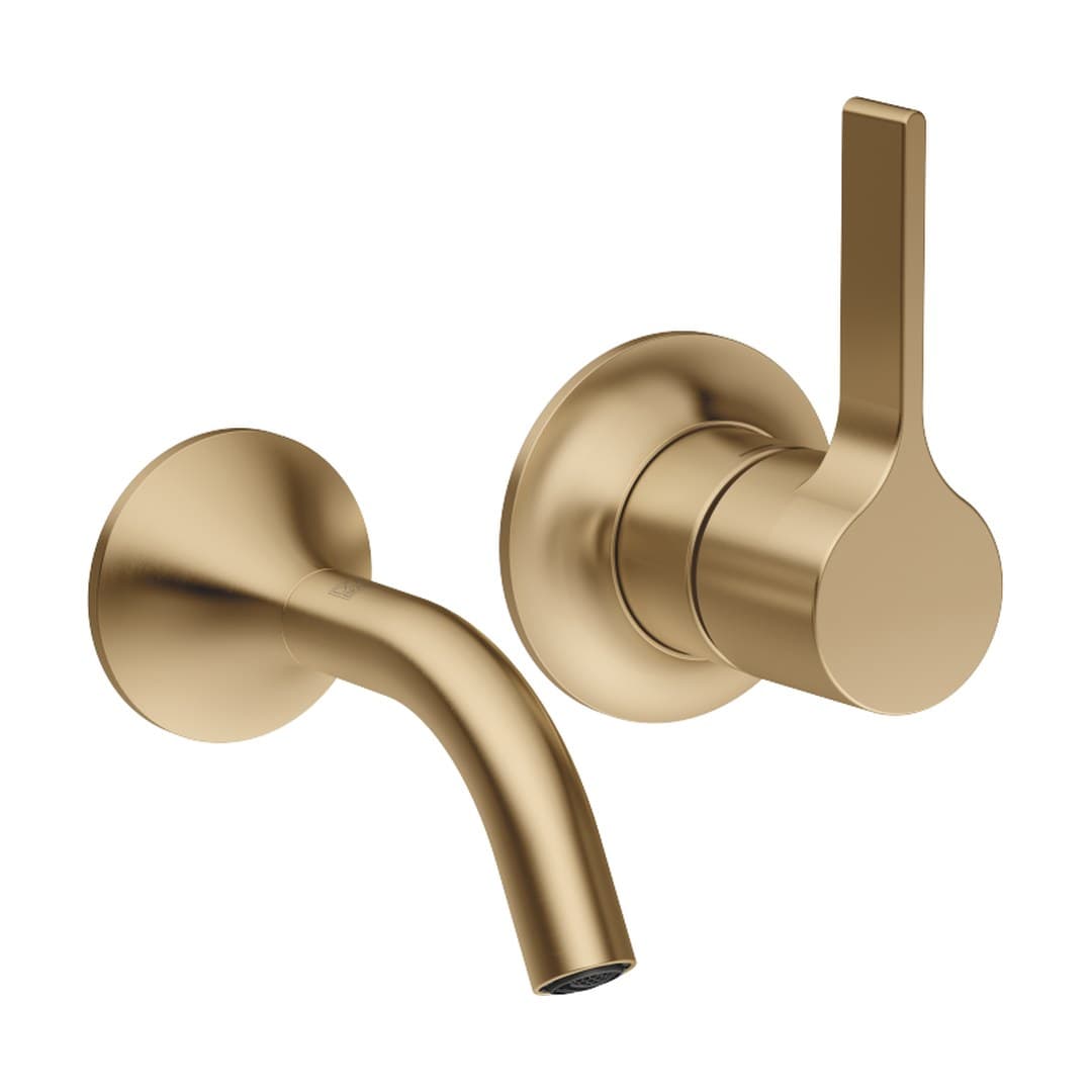 Dornbracht VAIA – Μπαταρία Νιπτήρα Τοίχου – Wall-mounted single-lever basin mixer without pop-up waste – Brushed Dark Brass (PVD) (36867809-39)