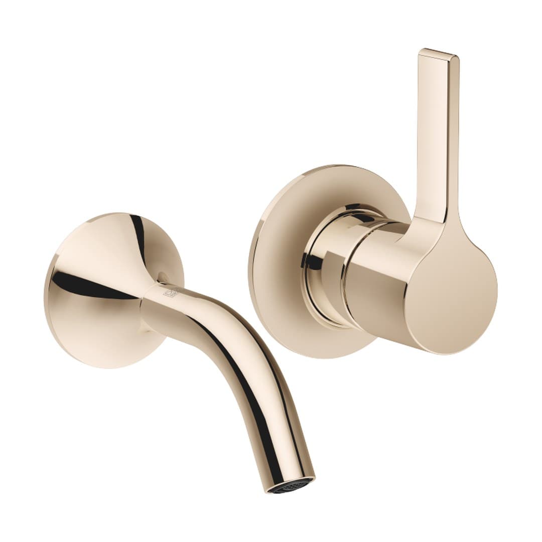 Dornbracht VAIA – Μπαταρία Νιπτήρα Τοίχου – Wall-mounted single-lever basin mixer without pop-up waste – Champagne (22kt Gold) (36867809-47)
