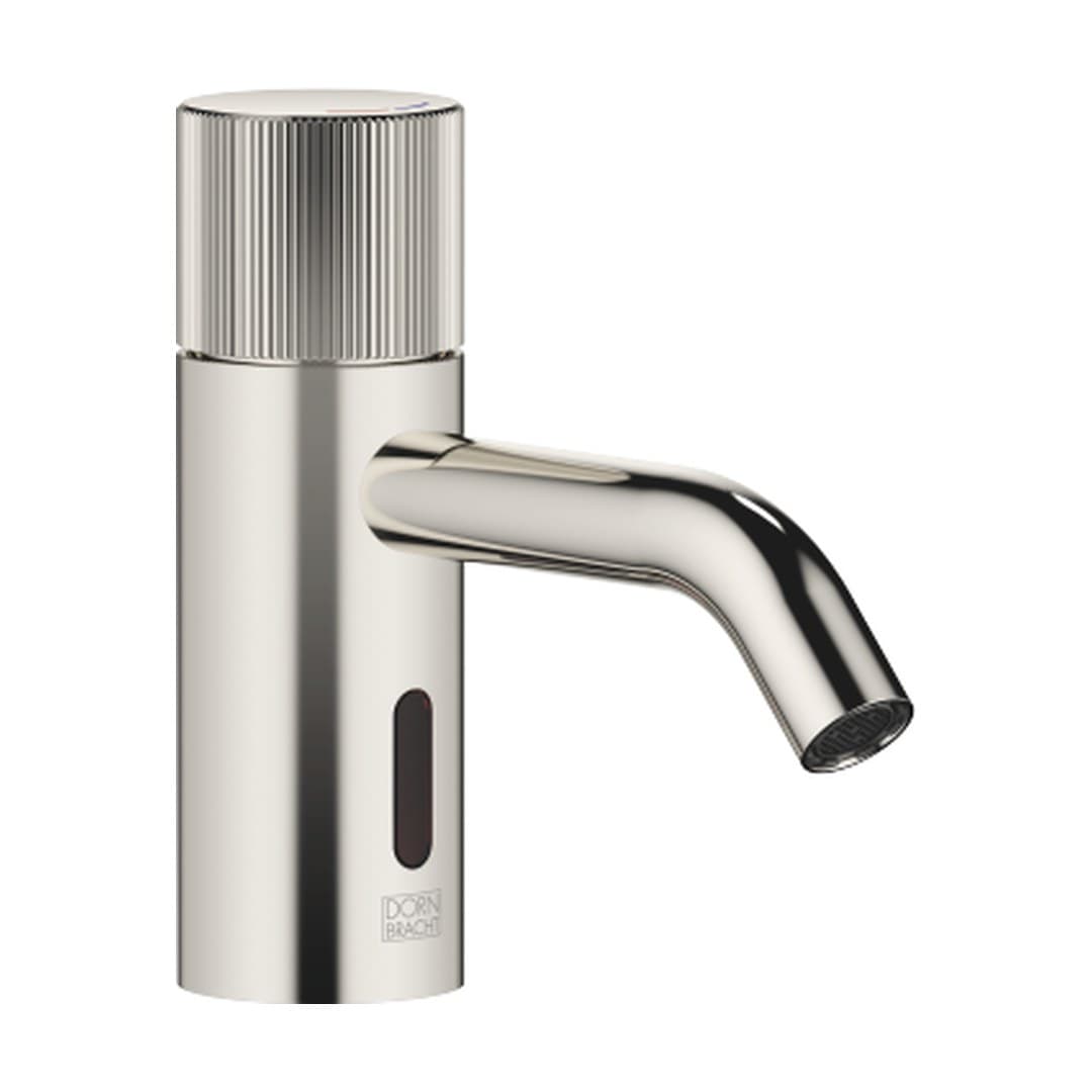 Dornbracht Meta – Μπαταρία Νιπτήρα – Touchfree Washstand fitting with electronic opening and closing function without pop-up waste – Platinum (44515660-08)
