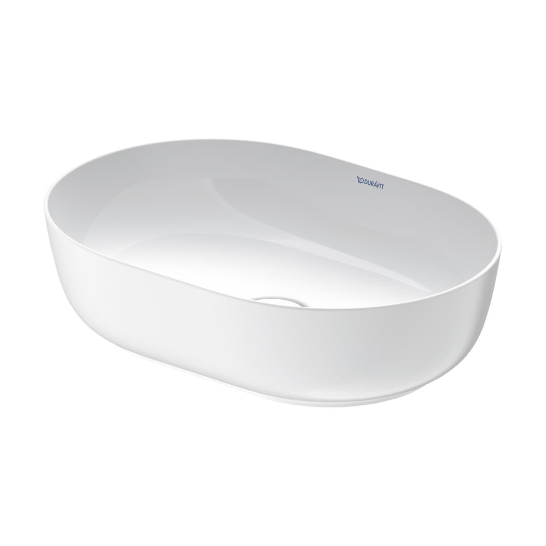 Duravit Luv – Νιπτήρας Επικαθήμενος – 500×350 mm, χωρίς οπή, χωρίς υπερχείλιση – White High Gloss, Satin Matt (0379502600)