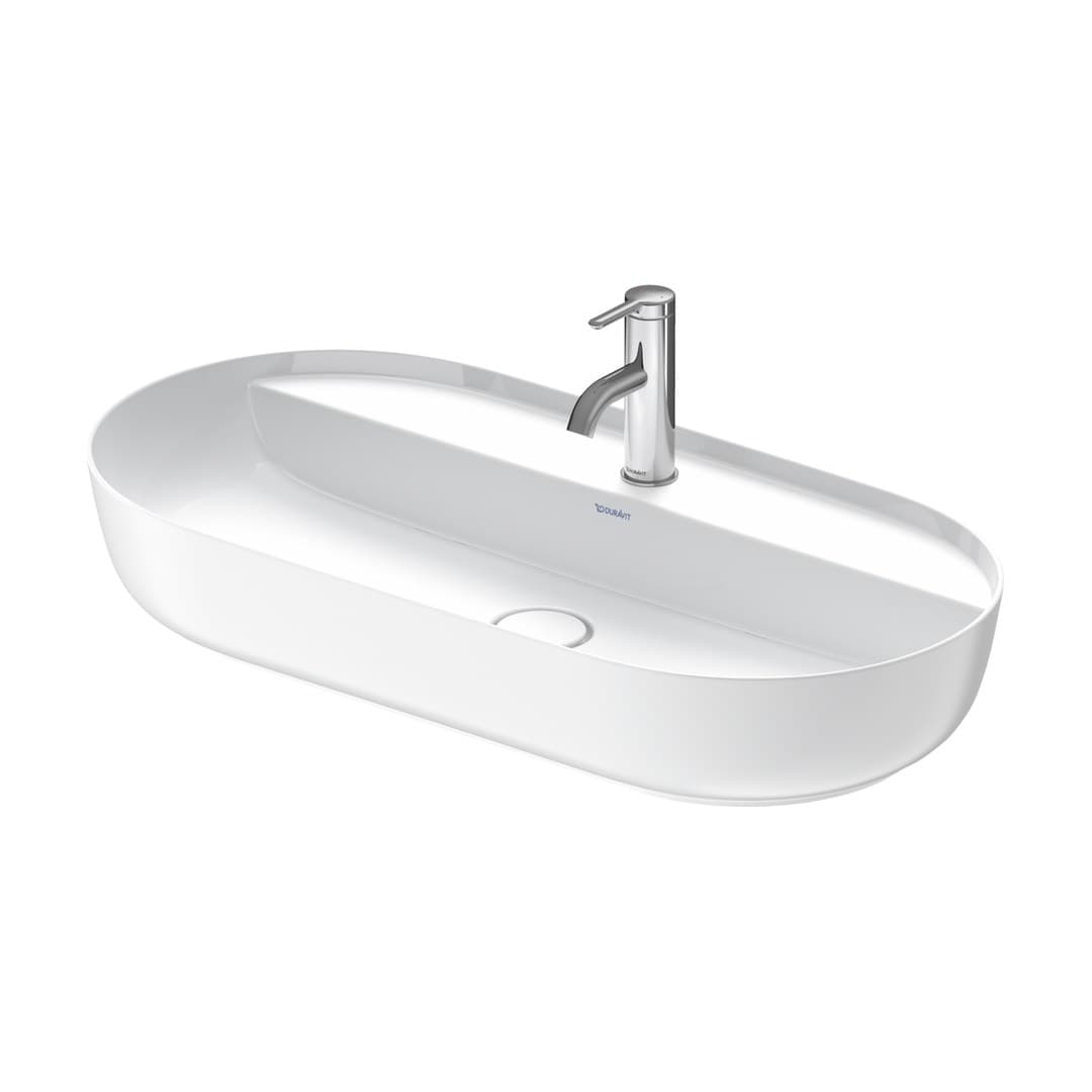 Duravit Luv – Νιπτήρας Επικαθήμενος – 800×400 mm, 1 οπή, χωρίς υπερχείλιση – White High Gloss, Satin Matt (0380802600)