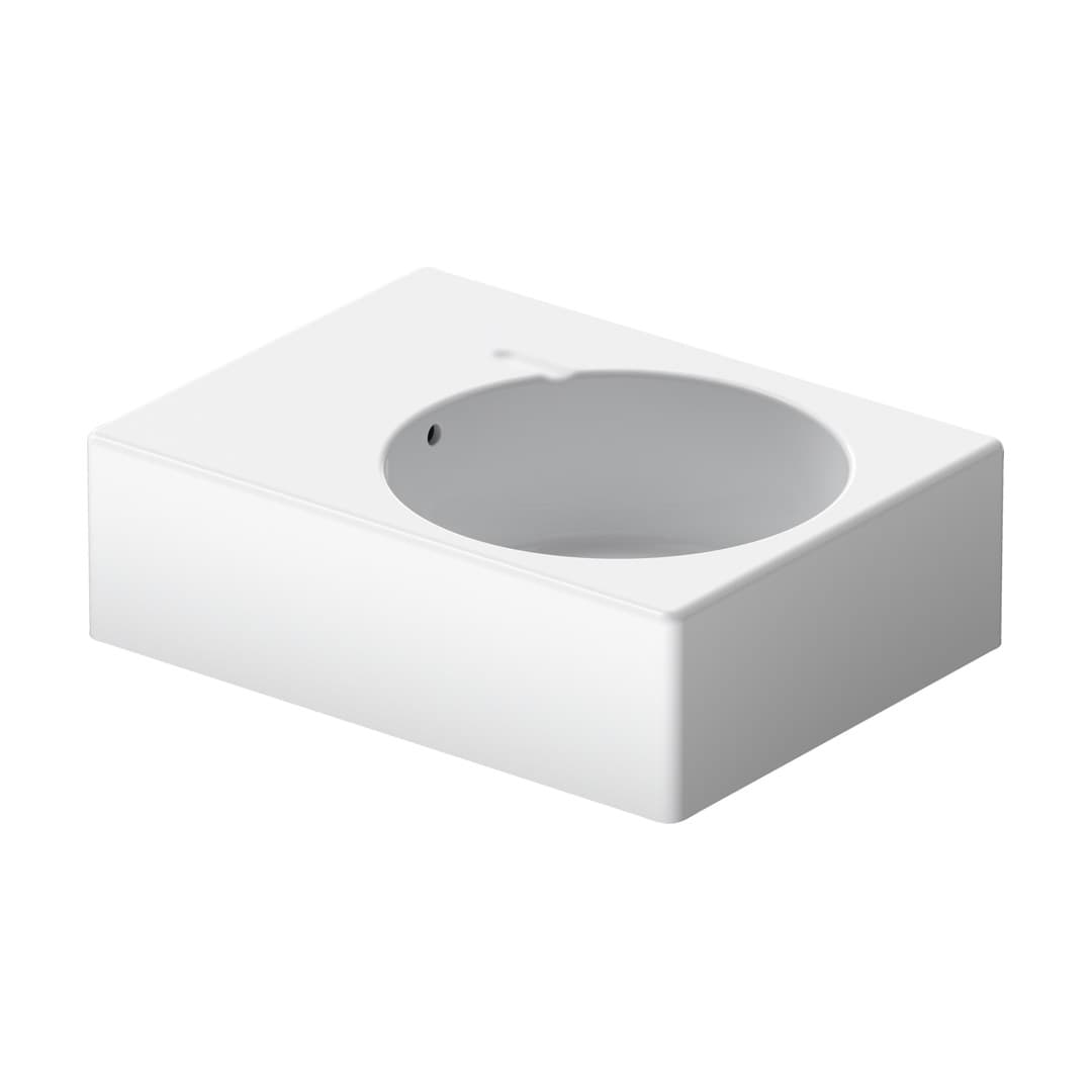 Duravit Design Classics – Νιπτήρας Κρεμαστός – 615×460 mm, 1 οπή, με υπερχείλιση, γούρνα δεξιά – White High Gloss (0685600011)