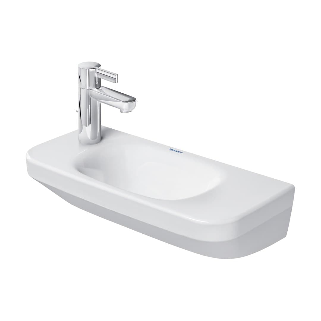 Duravit DuraStyle – Νιπτήρας Κρεμαστός – 500×220 mm, 1 οπή, χωρίς υπερχείλιση – White High Gloss (0713500009)