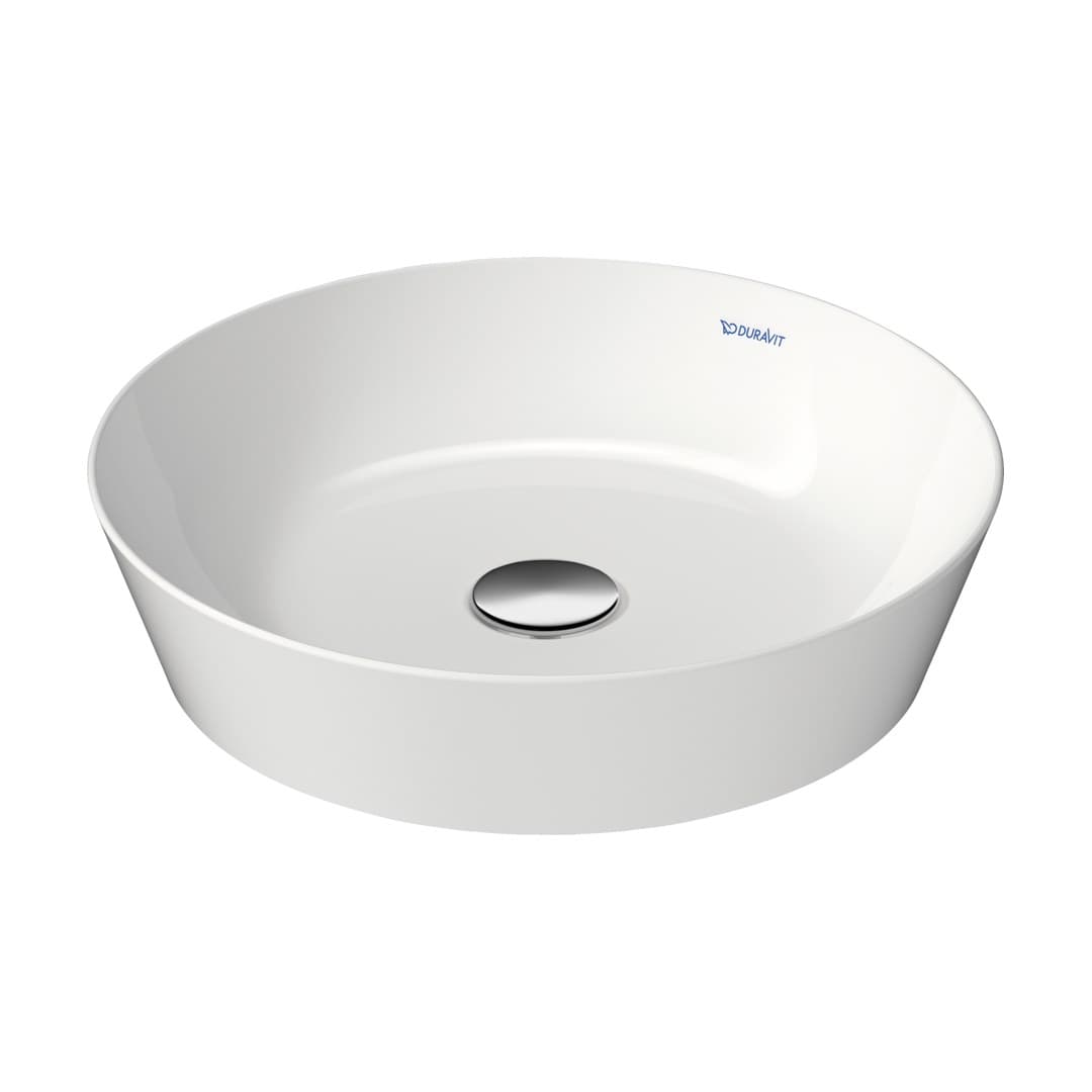 Duravit Cape Cod – Νιπτήρας Επικαθήμενος – 430×430 mm, χωρίς οπή, χωρίς υπερχείλιση – White Satin Matt (2328433200)