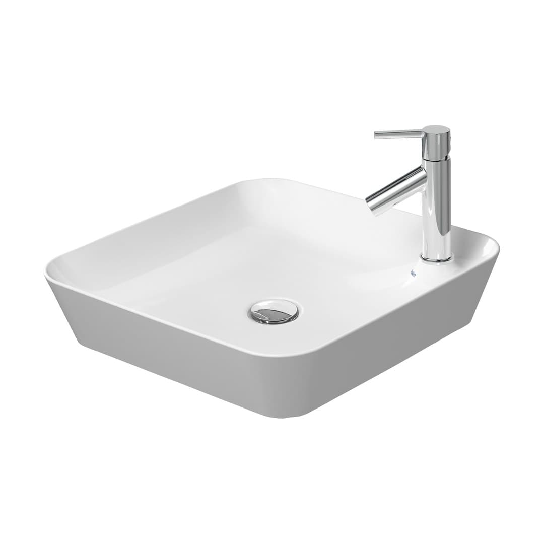 Duravit Cape Cod – Νιπτήρας Επικαθήμενος – 460×460 mm, 1 οπή, χωρίς υπερχείλιση – White Satin Matt (2340463200)