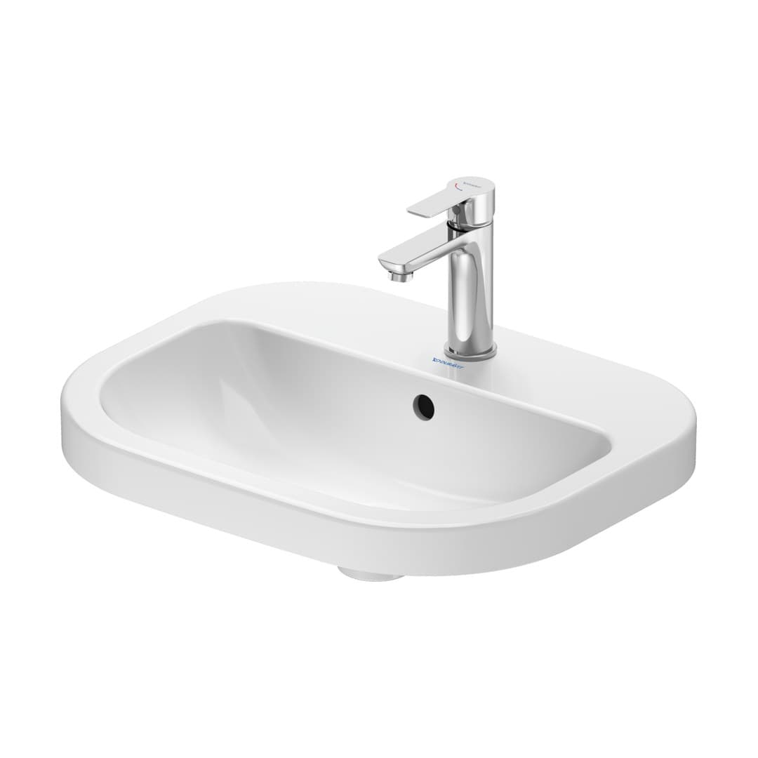 Duravit D-Code – Νιπτήρας Επικαθήμενος – White High Gloss (24025500002)