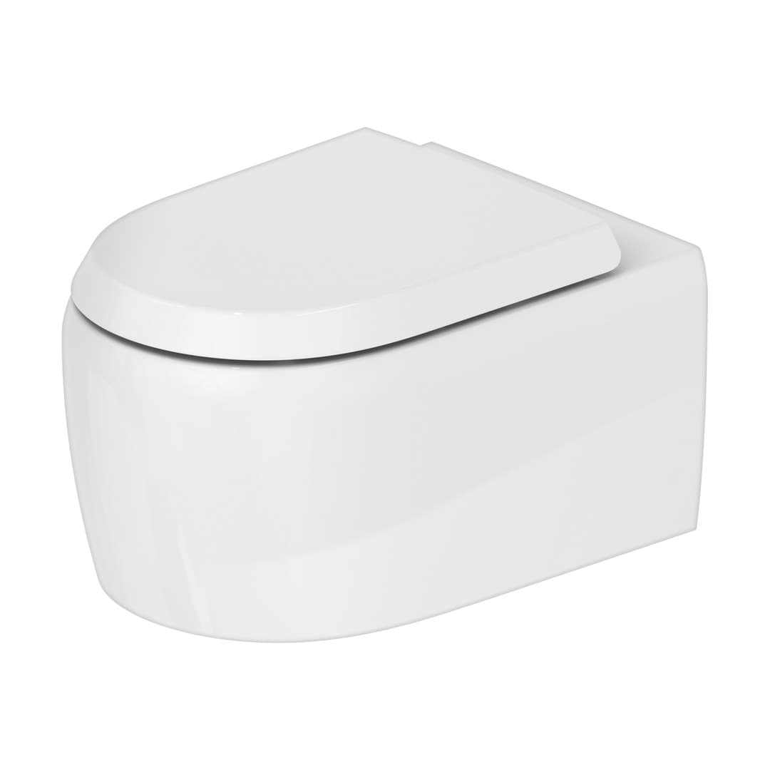 Duravit Collection One – Λεκάνη Κρεμαστή – 385×570 mm, Rimless, καζανάκι 4 – White High Gloss (2583090000)