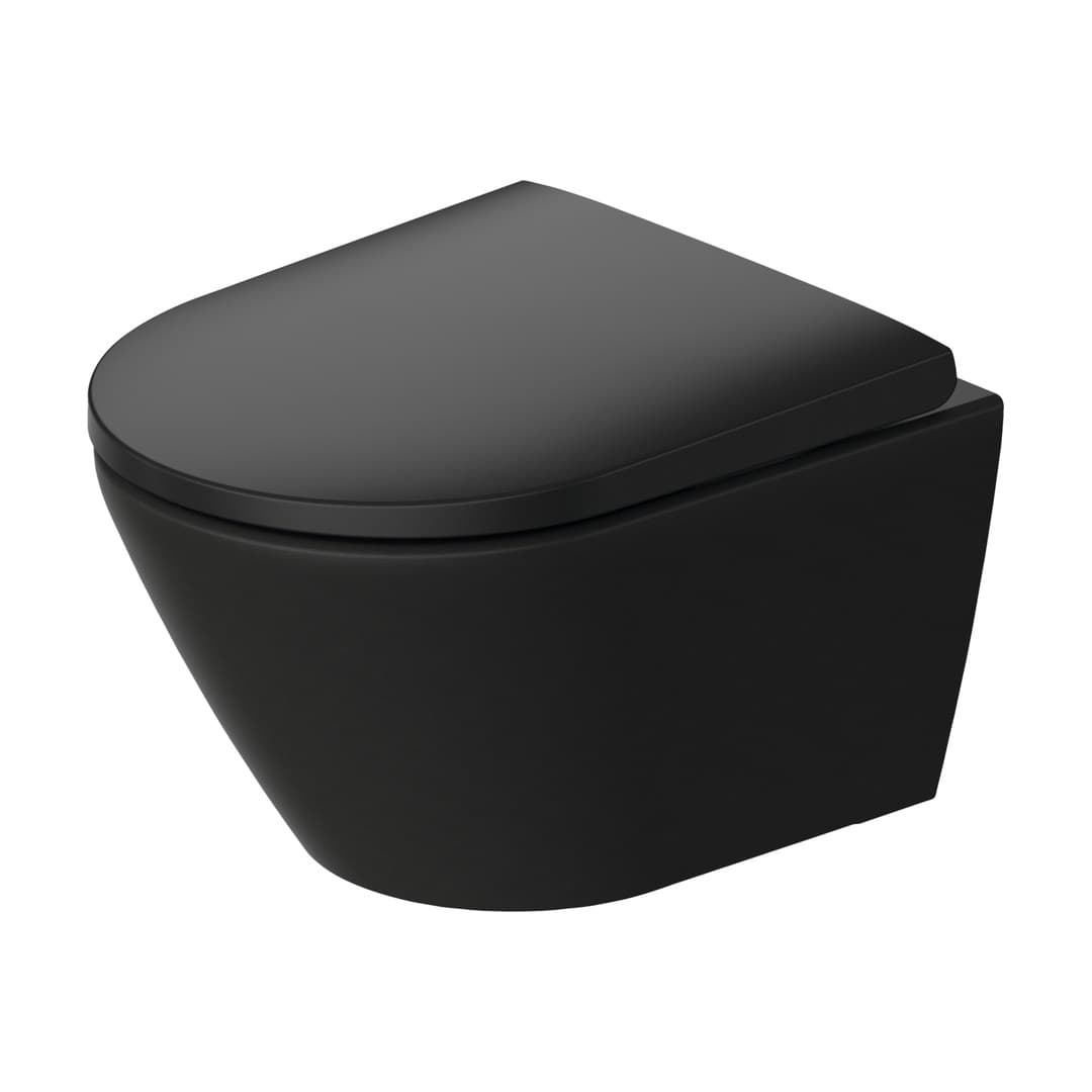 Duravit D-Neo – Λεκάνη Κρεμαστή – 370×480 mm, Rimless – Anthracite Matt, DuraShield (258809AD00)