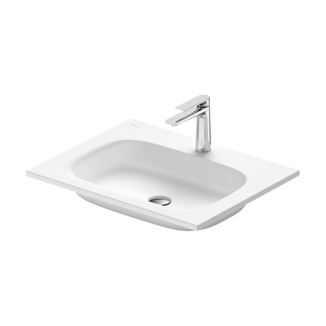 Duravit Sivida – Νιπτήρας Επίπλου – 620×485 mm, 1 οπή, χωρίς υπερχείλιση – White Satin Matt (2650003200)