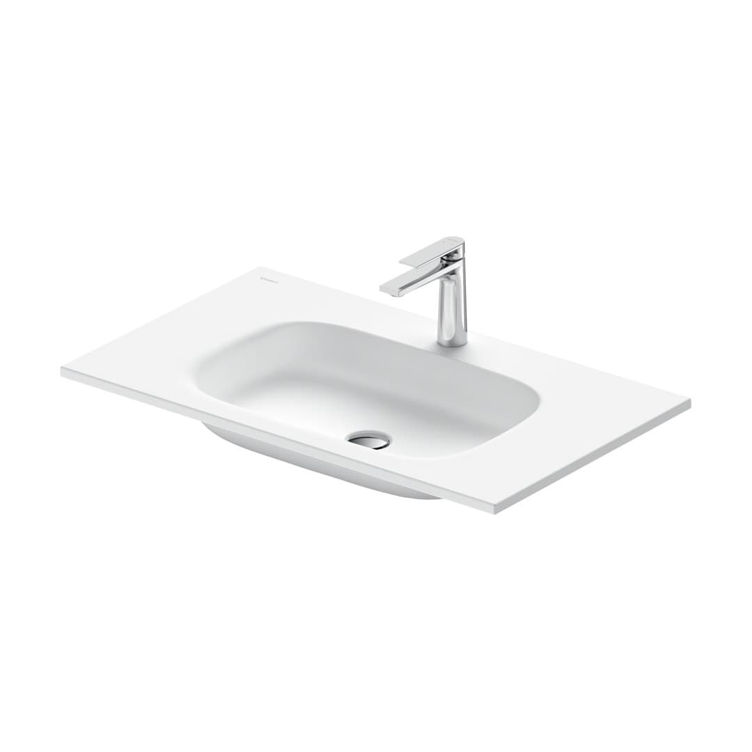 Duravit Sivida – Νιπτήρας Επίπλου – 820×485 mm, 1 οπή, χωρίς υπερχείλιση – White Satin Matt (2650013200)