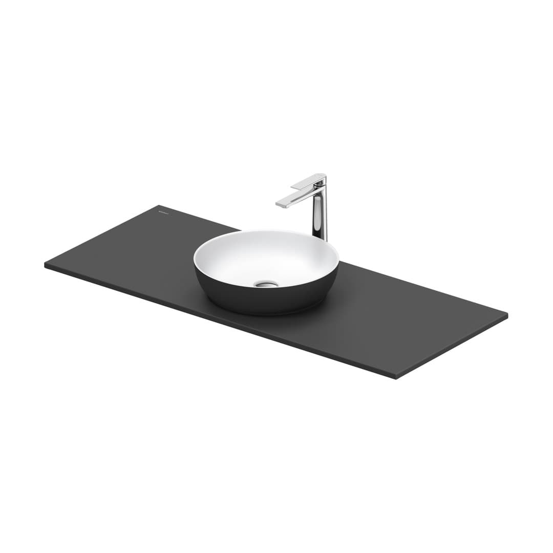 Duravit Sivida – Νιπτήρας Επικαθήμενος – 1220×510 mm, χωρίς οπή, χωρίς υπερχείλιση – White Satin Matt, Dark grey Matt (268003FI00)