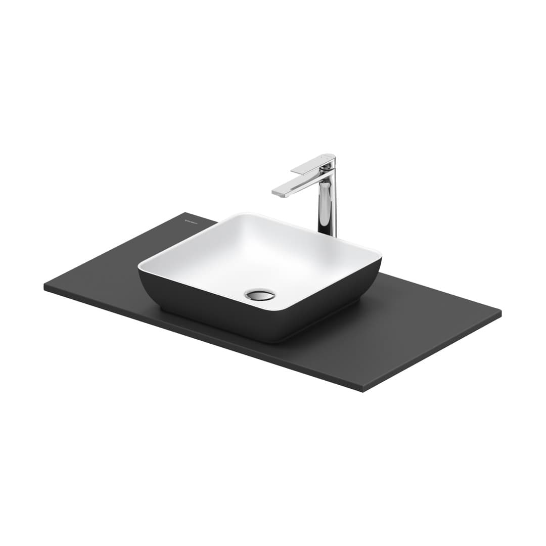 Duravit Sivida – Νιπτήρας Επικαθήμενος – 880×500 mm, χωρίς οπή, χωρίς υπερχείλιση – White Satin Matt, Dark grey Matt (268018FI00)