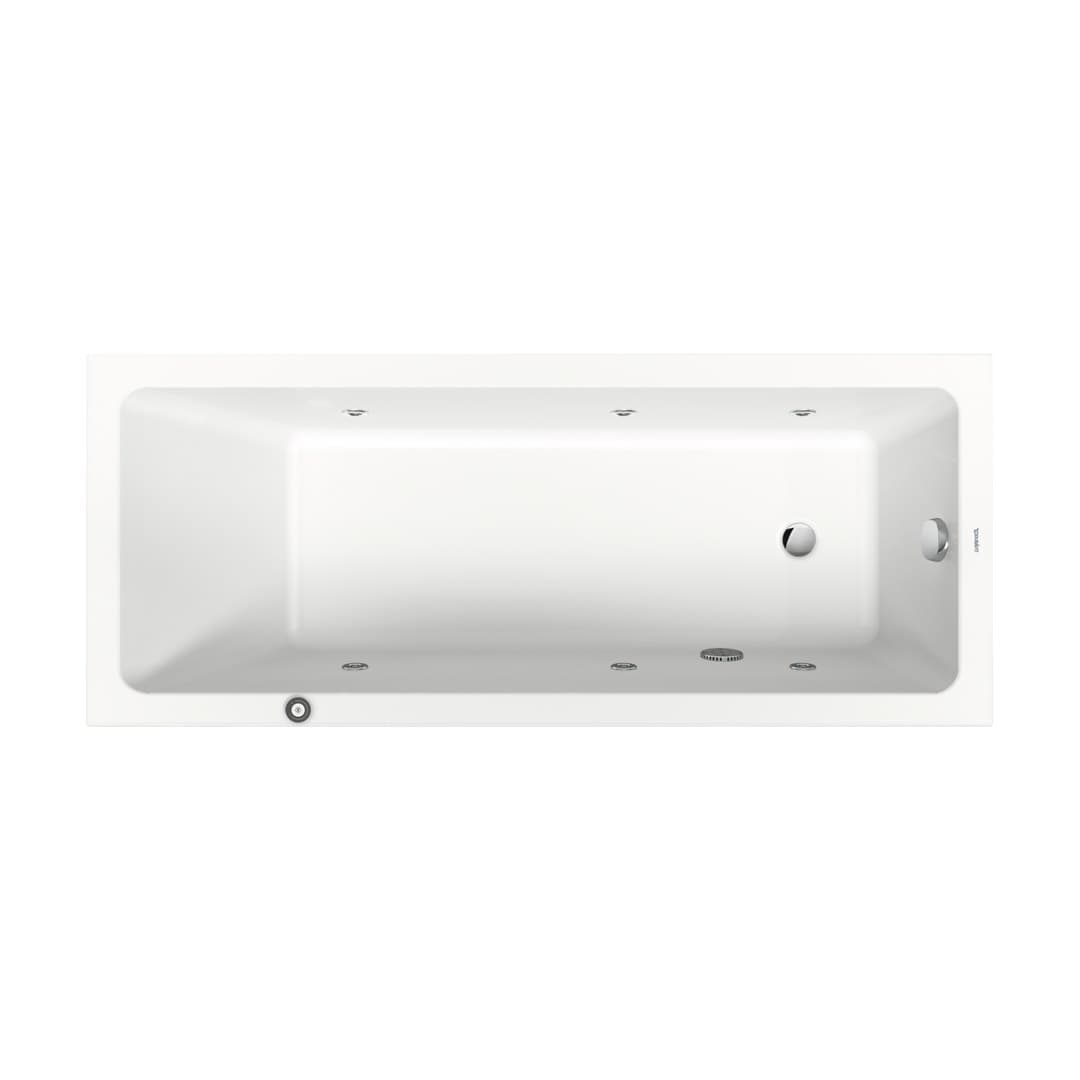 Duravit No.1 – Μπανιέρα – 1700×700 mm, εντοιχιζόμενη, υδρομασάζ Jet Project – White Glossy (760489000JP1000)
