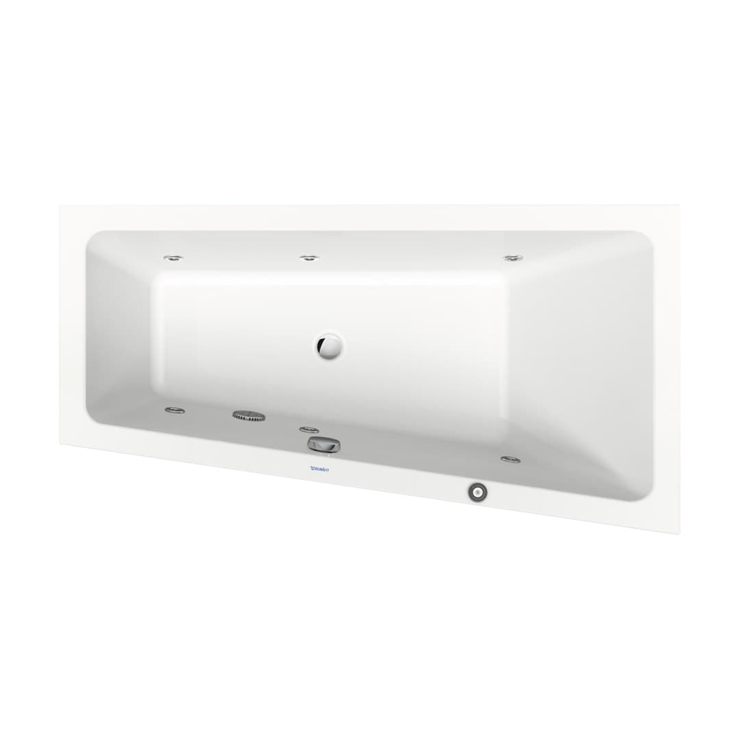 Duravit No.1 – Μπανιέρα – 1500×800 mm, εντοιχιζόμενη, δεξιά γωνία, υδρομασάζ Jet Project – White Glossy (760505000JP1000)
