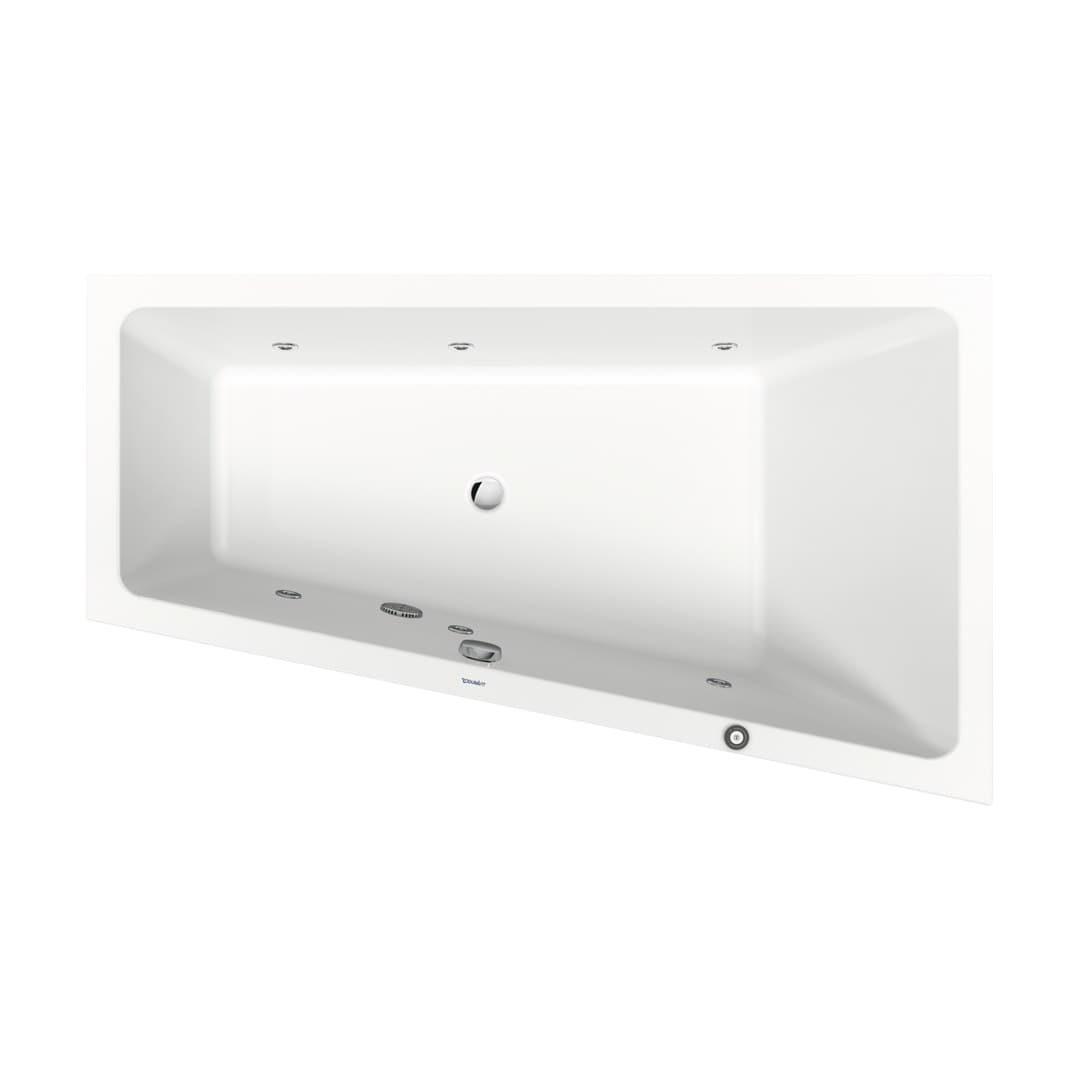 Duravit No.1 – Μπανιέρα – 1700×1000 mm, εντοιχιζόμενη, δεξιά γωνία, υδρομασάζ Jet Project – White Glossy (760509000JP1000)