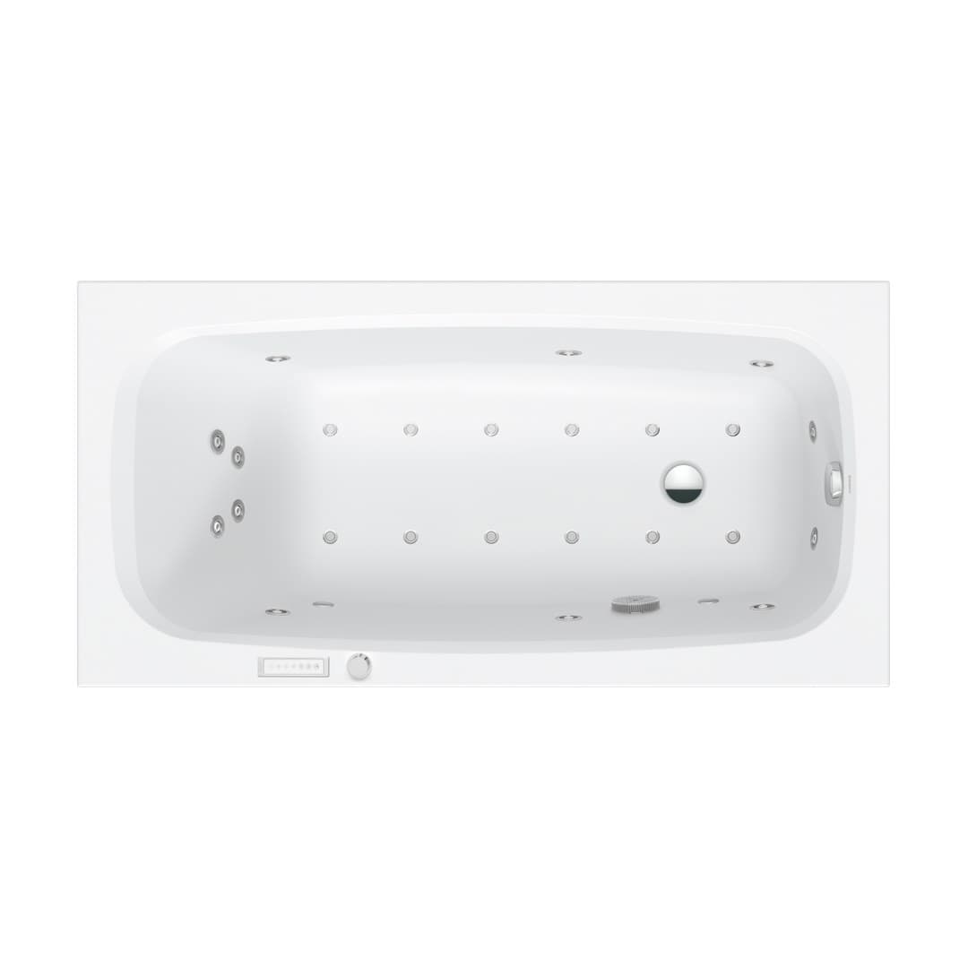Duravit Aurena – Μπανιέρα – 1500×750 mm, εντοιχιζόμενη, υδρομασάζ Combi-System E – White Matt (760545BA0CE1000)