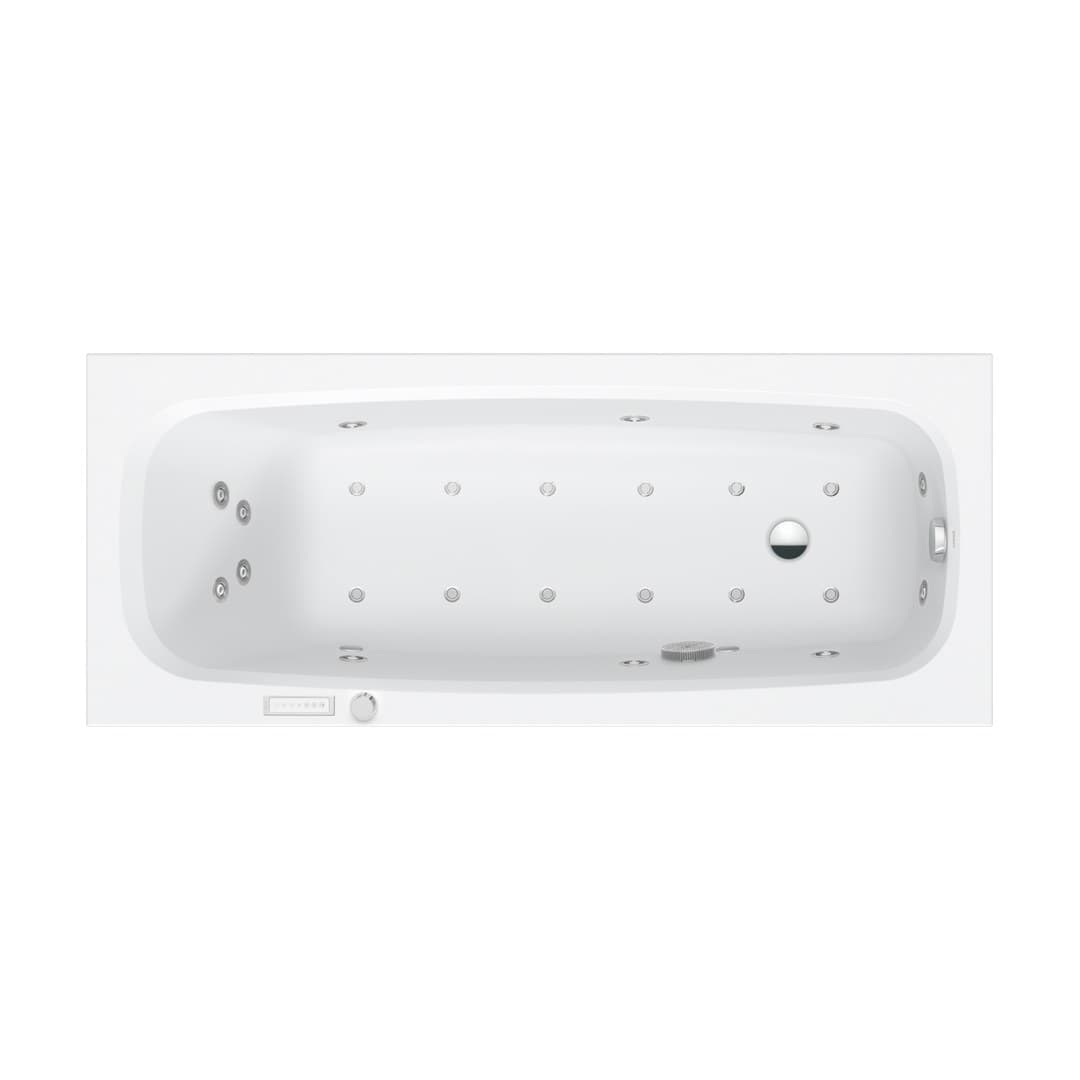 Duravit Aurena – Μπανιέρα – 1700×700 mm, εντοιχιζόμενη, υδρομασάζ Combi-System E – White Matt (760547BA0CE1000)