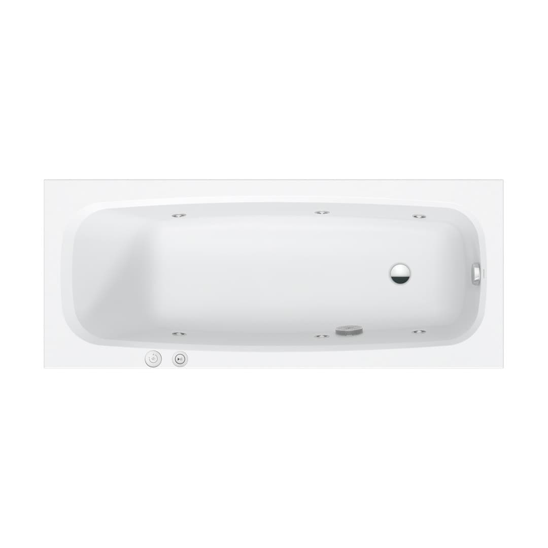 Duravit Aurena – Μπανιέρα – 1700×700 mm, εντοιχιζόμενη, υδρομασάζ Jet-System – White Matt (760547BA0JS1000)