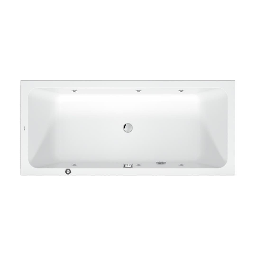Duravit D-Code – Μπανιέρα – 1800×800 mm, εντοιχιζόμενη, υδρομασάζ Jet Project – White High Gloss (760672000JP1000)