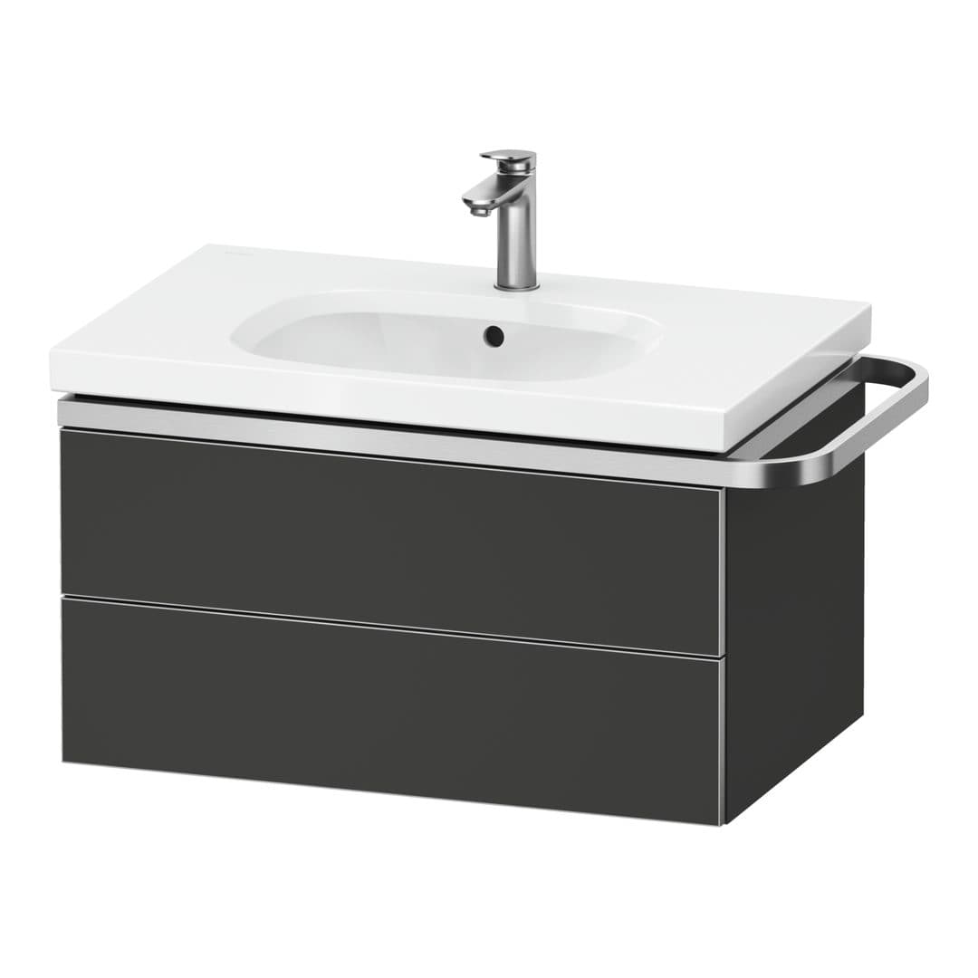 Duravit Aurena – Έπιπλο Νιπτήρα – 784 mm, 2 συρτάρια, νιπτήρας κέντρο, μοντέλο AU4563 – Graphite Super Matt, Decor (AU4563080800000)