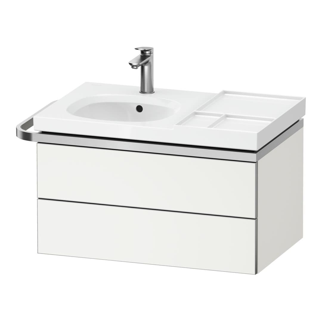 Duravit Aurena – Έπιπλο Νιπτήρα – 784 mm, 2 συρτάρια, νιπτήρας αριστερά, μοντέλο AU4564 – White Super Matt, Decor (AU4564084840000)