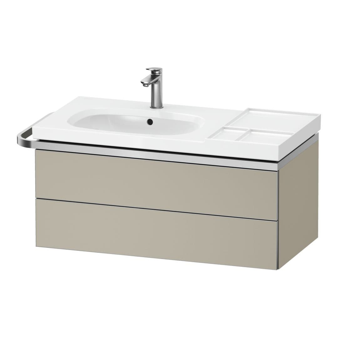 Duravit Aurena – Έπιπλο Νιπτήρα – 984 mm, 2 συρτάρια, νιπτήρας αριστερά – Taupe Super Matt, Decor (AU4566083830000)