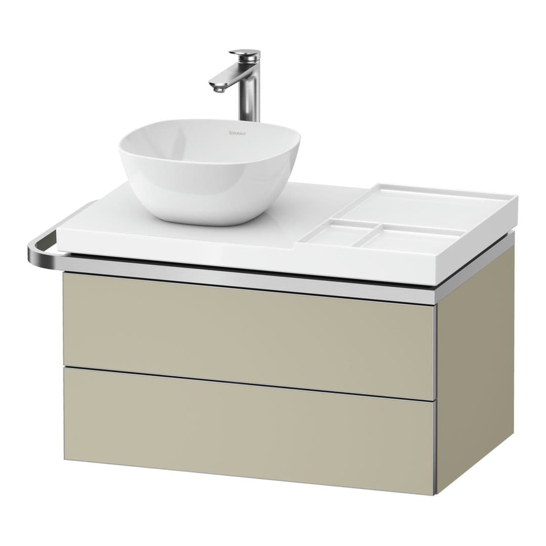 Duravit Aurena – Έπιπλο Νιπτήρα – 784 mm, 2 συρτάρια, νιπτήρας αριστερά, μοντέλο AU4568 – Taupe Super Matt, Decor (AU4568083830000)