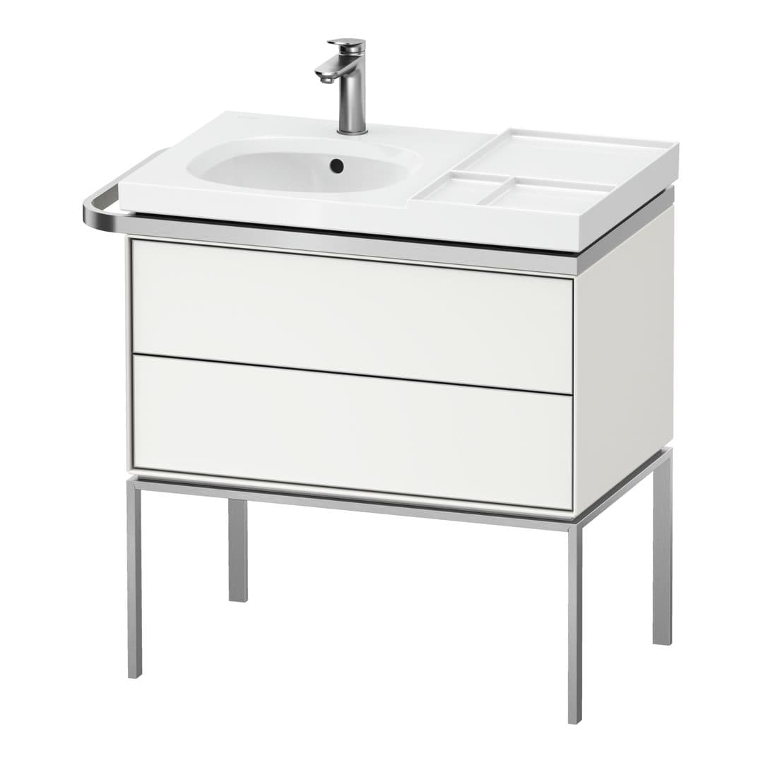 Duravit Aurena – Έπιπλο Νιπτήρα – 784 mm, 2 συρτάρια, νιπτήρας αριστερά, 784 x 492 x 802 mm – White Satin Matt, Lacquer (AU4574036360000)